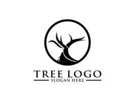 árbol logo vector, árbol de vida logo diseño modelo aislado en blanco antecedentes vector