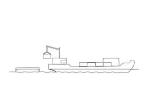 A ship and means of transporting goods vector