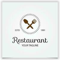 simple restaurant logo premium elegant template vector eps 10