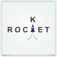 rocket logo premium elegant template vector eps 10