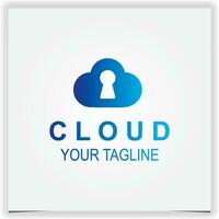 cloud secure logo premium elegant template vector eps 10