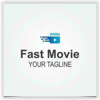 fast movie logo premium elegant template vector eps 10