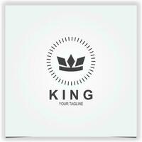 simple king logo premium elegant template vector eps 10