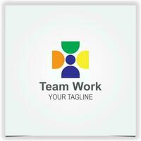 equipo trabajo humano logo prima elegante modelo vector eps 10