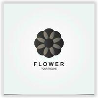 luxury black flower logo premium elegant template vector eps 10