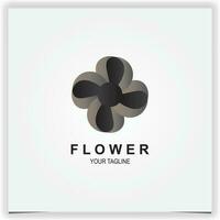 luxury black flower logo premium elegant template vector eps 10