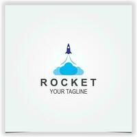 rocket logo premium elegant template vector eps 10