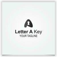 simple letter a key hole logo premium elegant template vector eps 10