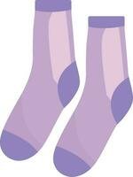 colored purple socks, couple of socks, cloth vector