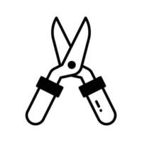 An icon of gardening shear in modern style, gardening scissors, cutting tool vector