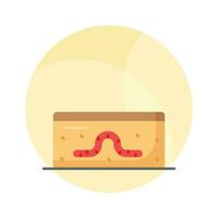 Carefully crafted vector of earthworm in trendy style, ready to use icon