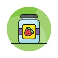 Check this amazing vector of jam jar in modern style, ready to use icon