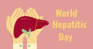 Vector illustration on the theme of World Hepatitis Day observed each year on July 28th.