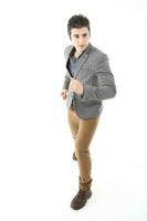 Young man formal casual suit office business photo