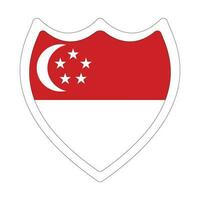 Singapore flag in shape vector