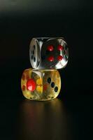 Colorful playing gaming dice photo