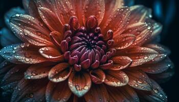 Vibrant chrysanthemum bouquet showcases autumn beauty in nature outdoors generated by AI photo