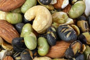 Cashew Nut Almond Green Black Soybean Baked Roasted Healthy nut bean mix photo