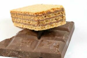 Wafer Biscuit Dark Chocolate Bar photo