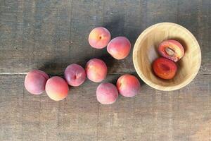 Red Ripe Apricot Peach juicy sweet natural daylight photo