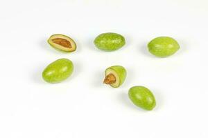 Green raw young olive photo