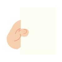 hands holding blank sheet of paper vector