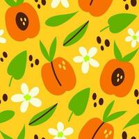 Peach modern seamless pattern vector