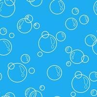 Soap bubbles seamless pattern vector