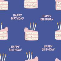 Happy Birthday Seamless Pattern vector