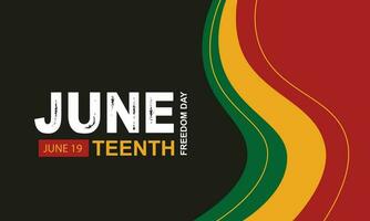 Juneteenth Freedom Day. African-American Independence Day. Vector abstract banner