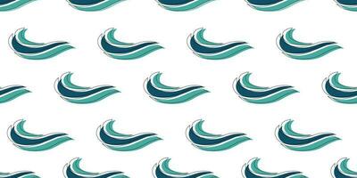 Sea waves seamsless pattern. Ocean water background. Nautical vector seamless pattern for design, background, web design, social media