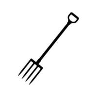 Garden forks. Farm and agricultural tool for manually digging up ground and planting new vector plants