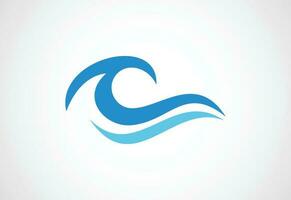 Ocean Wave logo design, Vector design template