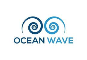 Ocean Wave logo design, Vector design template