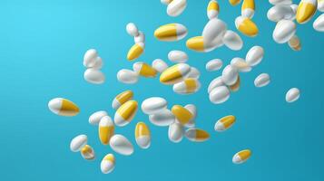 Colorful pills background. Illustration photo
