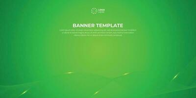 Abstract Green With Wavy Line Background Banner vector