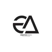 Modern line shape letter EA or FA unique stylish monogram logo. EA logo. AE logo vector