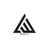 Letter a l w with triangle flat shape creative modern unique monogram logo. A logo. L logo. W logo vector