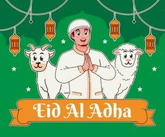 ilustración de eid al adha vector