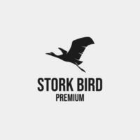 Stork bird logo design vector concept illustration idea