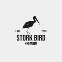 Stork bird logo design vector concept illustration idea