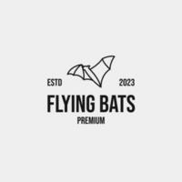 Creative flying bats logo design concept illustration idea vector