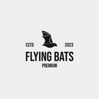 Creative flying bats logo design concept illustration idea vector