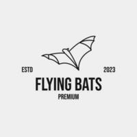 Creative flying bats logo design concept illustration idea vector