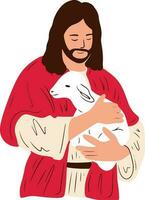 Jesus the Good Shepherd Illustration vector