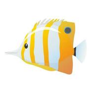 nautical longnose butterflyfish vector illustration