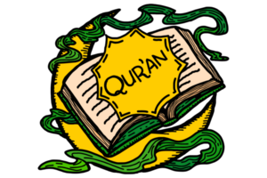 Ramadhan Artikel design - halvmåne och helig quran png