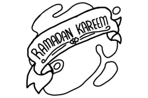 Ramadhan Artikel design - firande flagga med de inskrift ramadan kareem png