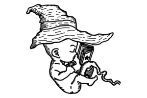 en train de dormir bébé magicien, sorcière png