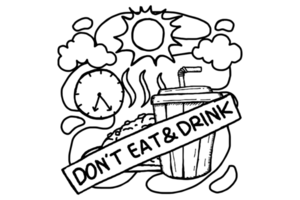 Ramadhan Item Design - Fasting Time - Don't Eat and Drink png